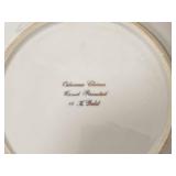 Set of O & J Germany Hand-Painted 22K Gold Cabinet Plates