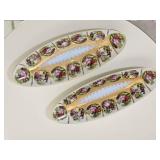 Royal Vienna Gilt Porcelain Serving Platters, pair