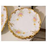 European Porcelain Serving & Decorative Lot * Butterfly Dish, Floral Limoges & Gilt Serving Pieces