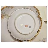 European Porcelain Serving & Decorative Lot * Butterfly Dish, Floral Limoges & Gilt Serving Pieces