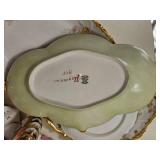 European Porcelain Serving & Decorative Lot * Butterfly Dish, Floral Limoges & Gilt Serving Pieces