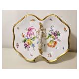 C.T. Altwasser Porcelain Butterfly-Handled Divided Serving Dish