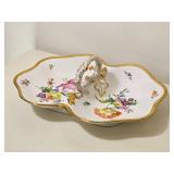C.T. Altwasser Porcelain Butterfly-Handled Divided Serving Dish