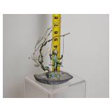 Malcolm Moran Bronze Sculpture on Agate Base, Child on Swing