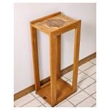 Solid Oak Display Pedestal Stand