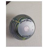 Hand-Blown Studio Art Glass Paperweight, Signed Quentin Flem