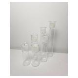 Clear Glass Cylinder Votive & Tealight Candle Holders, Set of 6