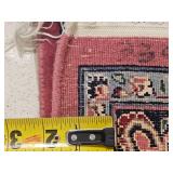 Persian-Style Wool Area Rug with Central Medallion and Fringe