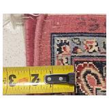 Persian-Style Wool Area Rug with Central Medallion and Fringe