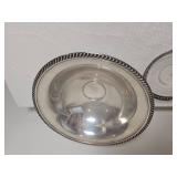 Sterling Silver Compote Bowl with Etched Glass Wine Coaster