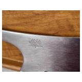 Dansk MCM Teak Surfboard Serving Tray with Knife by Jens Quistgaard