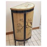 Vintage Imperial Furniture Chinoiserie Gilt-Painted Crescent Cabinet