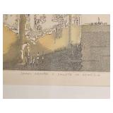 Artist Proof Lithograph - "Canal Grande e Salute in Venezia"