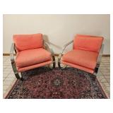 John Mascheroni MCM Chrome Lounge Chairs for Swaim Originals, Pair