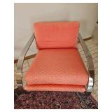 John Mascheroni MCM Chrome Lounge Chairs for Swaim Originals, Pair