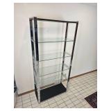 Vintage Milo Baughman-Style Chrome Shelving Unit  A