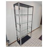 Vintage Milo Baughman-Style Chrome Shelving Unit B