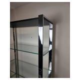Vintage Milo Baughman-Style Chrome Shelving Unit  A