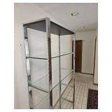 Vintage Milo Baughman-Style Chrome Shelving Unit B