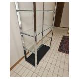 Vintage Milo Baughman-Style Chrome Shelving Unit B