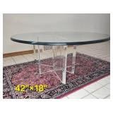 70s Lucite "Check-Mark" Sculptural Coffee Table