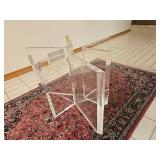 70s Lucite "Check-Mark" Sculptural Coffee Table