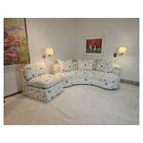 Bago Upholstered Swaim Originals Kidney Bean Sofa with Matching Lounge Chair