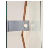 Modern Contemporary Glass and Chrome Entertainment Stand