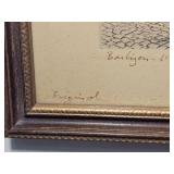 Original Hand-Colored Lithograph “Barbizon – L’AubergeGanne” by Maurice Jacque, c.1880