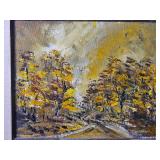 Original Frank T. Sakamoto Oil Painting Autumn Landscape