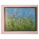 Vintage Mid Century Modern Meadow Poster Signed Heiss