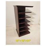 Contemporary Corner Media Shelf