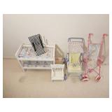 American Girl Accessories ~ Strollers * Chairs * Bed