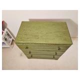 Olive Green Functional Three-Drawer Dresser