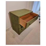 Olive Green Functional Three-Drawer Dresser
