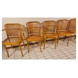 MCM Josef Hoffmann Style Bentwood Cane Bistro Chairs by Stendig, as