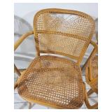 MCM Josef Hoffmann Style Bentwood Cane Bistro Chairs by Stendig, as