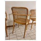MCM Josef Hoffmann Style Bentwood Cane Bistro Chairs by Stendig, as