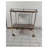 Retro MCM Bar Cart on Casters