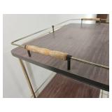 Retro MCM Bar Cart on Casters