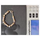 Heavy Mixed-Metal Artisan Bead Bracelet with Sterling Silver and Gold Accent Elements 32 Grams