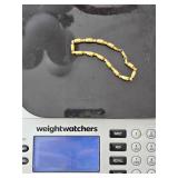 Refined 18K Yellow Gold Multi-Gemstone Bezel-Set Link Bracelet with Emerald, Garnet, Amethyst and Citrine Accents 16 Grams, 7 Inches