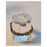 Antique Jeweled Watch Fob Slide Bracelet