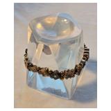 Antique Jeweled Watch Fob Slide Bracelet