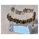 Antique Jeweled Watch Fob Slide Bracelet