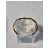 14K Yellow Gold Braided Cuff Bracelet