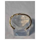 14K Yellow Gold Braided Cuff Bracelet