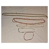 Sterling Silver Bead and Mixed Stone Necklace and Bracelet Group