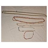 Sterling Silver Bead and Mixed Stone Necklace and Bracelet Group