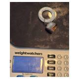 Sterling Silver Mother of Pearl Baby Rattle Teething Ring